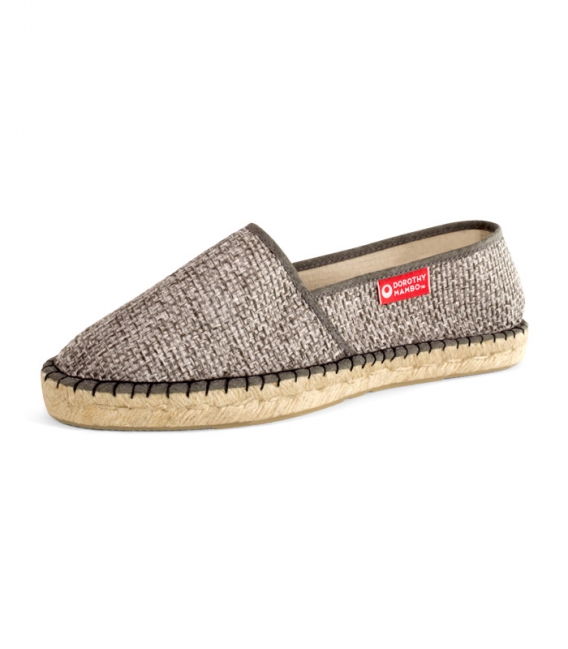 Alpargatas, espadrilles camping de esparto para mujer cosidas a mano
