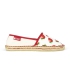 Original esparto handmade espadrilles with flat platform for women online cream color