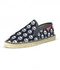 Alpargatas mocasín de yute para hombre MUSTACHE SKULL