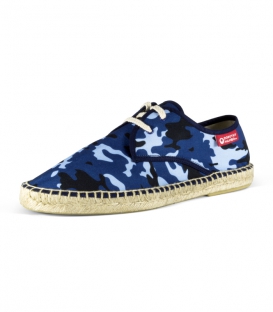 Men's lace up espadrilles with matching military print