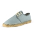 Blucher espadrilles shoes with jute sole and laces for men in blue color