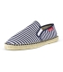 Navy printed canvas espadrilles for men in blue and white