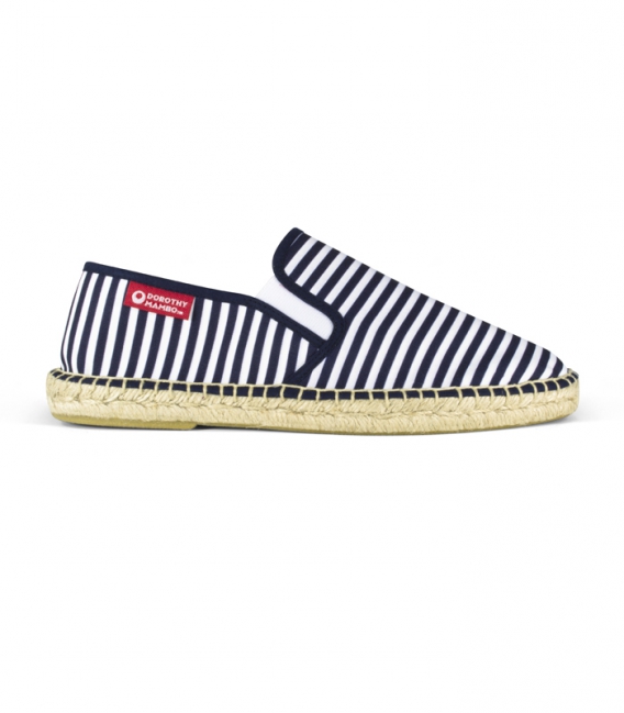Canvas navy esparto espadrilles for men in white and blue colours