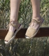 Hand-sewn esparto menorcan abarca espadrilles with for women
