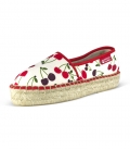 Jute platform espadrilles for women CHERRIES