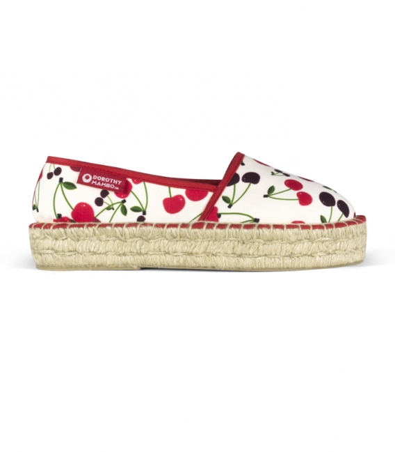 Handmade esparto platform sole printed camping Espadrilles for women