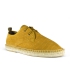 Leather espadrilles with jute sole and laces for men in camel color