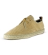 Leather espadrilles with jute sole and laces for men in green color