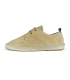 Leather espadrilles with esparto sole and laces for men in sand tone