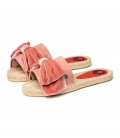 Flat leather esparto espadrilles shoes for women SEA TIE