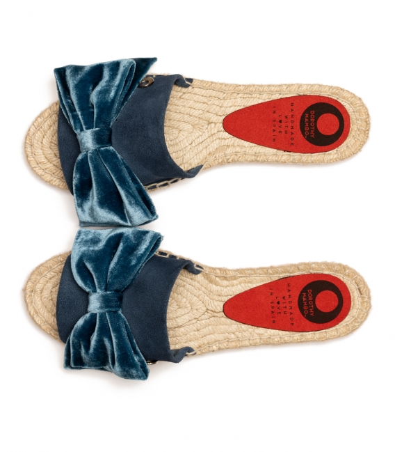 Espadrille espadrilles type shovel with sole of platform double of esparto for woman in red color with red pompom of adornment