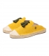 Alpargatas estilo babuchas con suela plana de esparto para hombre en color mostaza y verde
